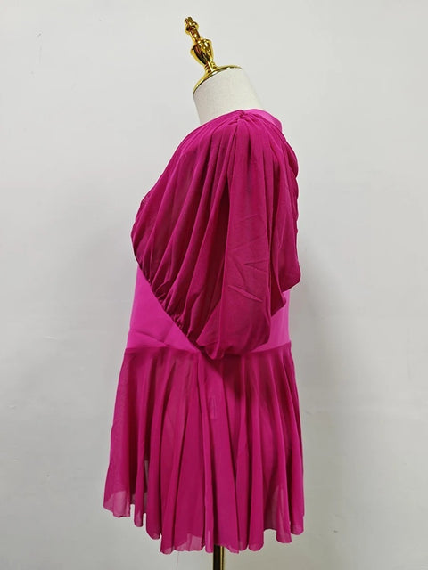 New Spliced Folds O Neck Sleeveless Fashion Style Top CODE: KAR3974