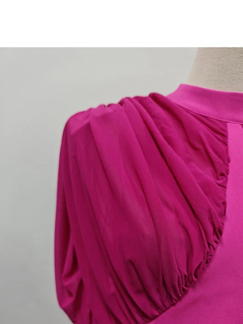 New Spliced Folds O Neck Sleeveless Fashion Style Top CODE: KAR3974