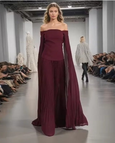 New Shoulder Splicing Elegant Fashion Spring Dress CODE: KAR3976