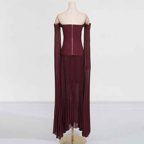 New Shoulder Splicing Elegant Fashion Spring Dress CODE: KAR3976