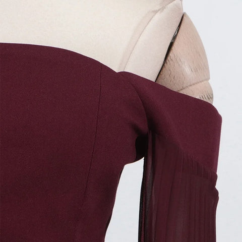 New Shoulder Splicing Elegant Fashion Spring Dress CODE: KAR3976