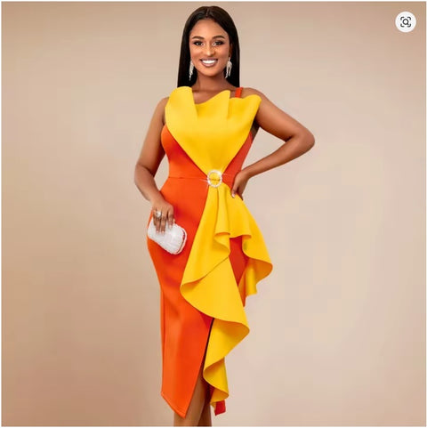 New Strapless Ruffled Personality Party Dress CODE: KAR3982