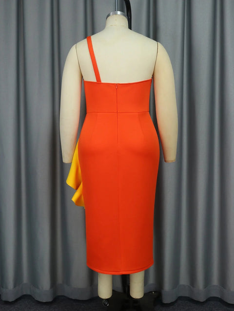 New Strapless Ruffled Personality Party Dress CODE: KAR3982