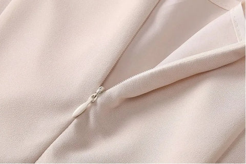 New Spliced Strip Pleated Sleeveless Patchwork Mesh Elegant Dress CODE: KAR3983