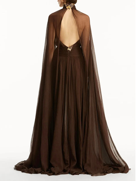 New high-neck bow sexy backless dress CODE: KAR3986