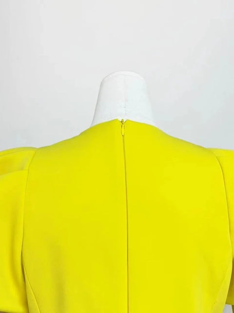 New Spliced Appliques O Neck Short Sleeve High Waist Dress CODE: KAR3987