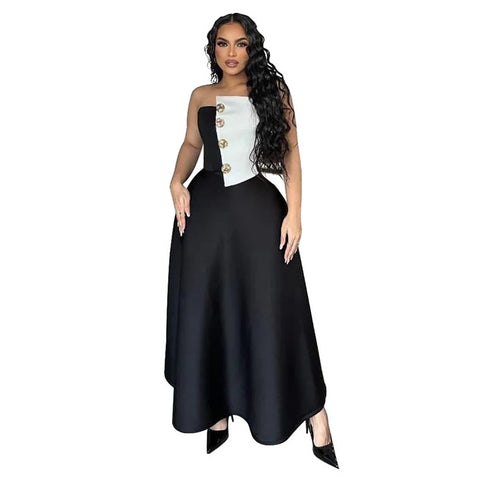 New Crop Top and Maxi Skirt 2 Piece Set CODE: KAR3989