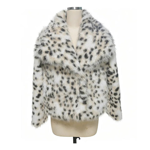 New Fashion Leopard Print Faux Fur Coat CODE: KAR4400