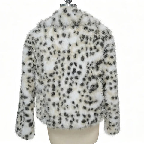 New Fashion Leopard Print Faux Fur Coat CODE: KAR4400