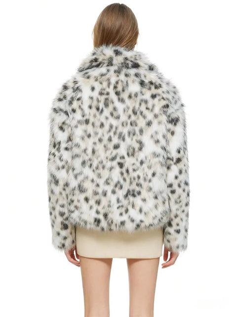 New Fashion Leopard Print Faux Fur Coat CODE: KAR4400