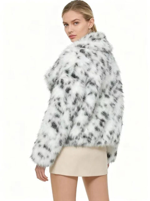 New Fashion Leopard Print Faux Fur Coat CODE: KAR4400