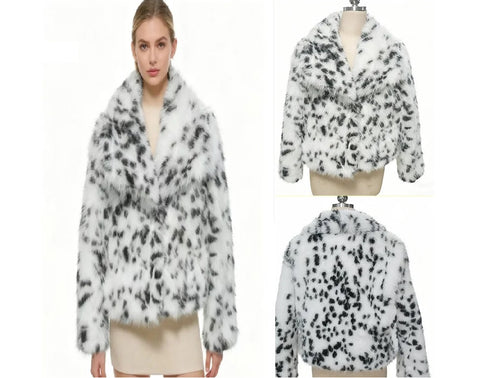 New Fashion Leopard Print Faux Fur Coat CODE: KAR4400