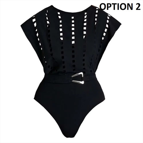 New Retro Floral Strappy Skirted Swimsuit CODE: KAR5252