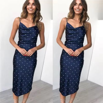 Polka dot Summer fashion sling dress CODE: mon1238