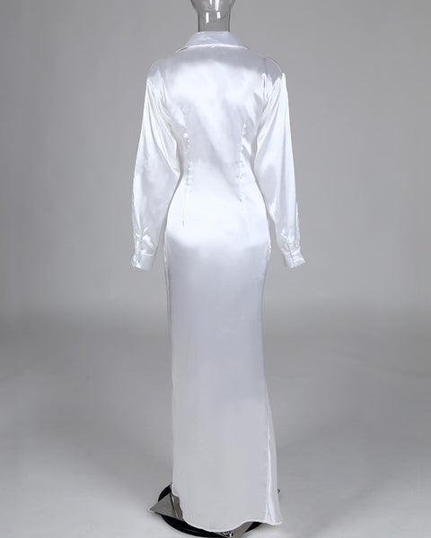 Long Sleeve Floor-Length White Sexy CODE: READY1001