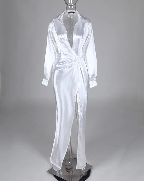 Long Sleeve Floor-Length White Sexy CODE: READY1001