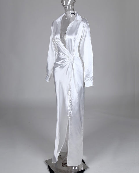 Long Sleeve Floor-Length White Sexy CODE: READY1001