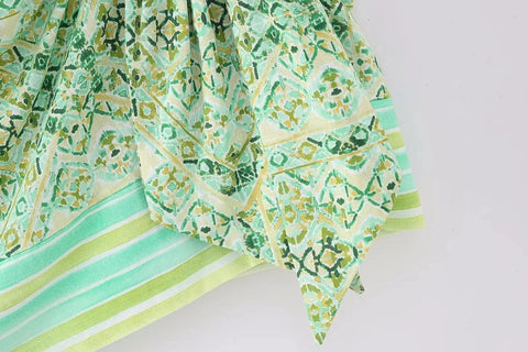 Print Wrap Mini Tied Pleated Short  Skirt CODE: READY1005