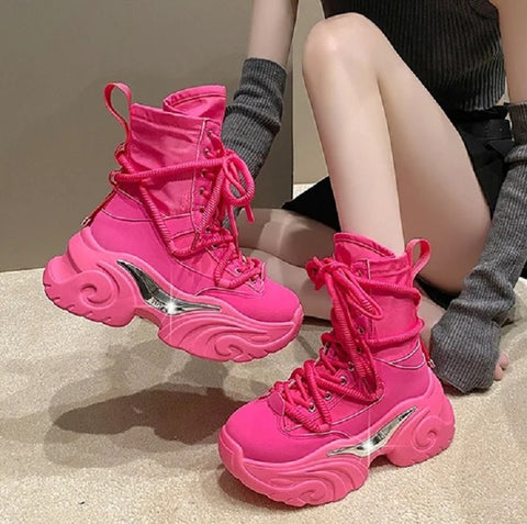 New Chunky High Platform Breathable Sneaker Shoe SIZE: 40 CODE: READY1078