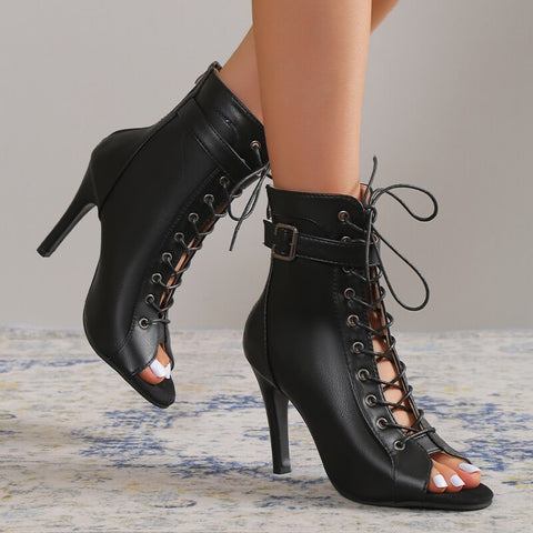 New Fashion Sexy High Heel Open Toe Zipper Boot SIZE: 43 CODE: READY1102