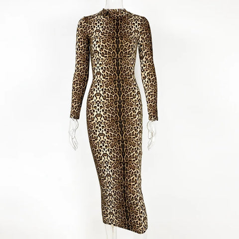Sexy Leopard Print Bodycon Mini Dress CODE: READY1130