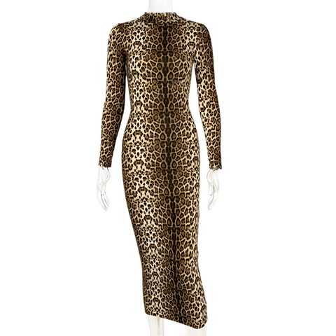 Sexy Leopard Print Bodycon Mini Dress CODE: READY1130