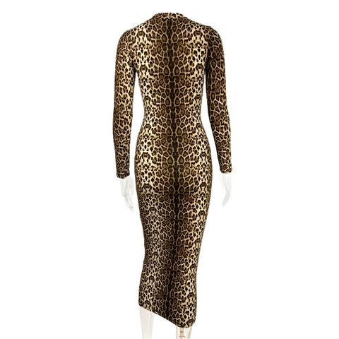 Sexy Leopard Print Bodycon Mini Dress CODE: READY1130