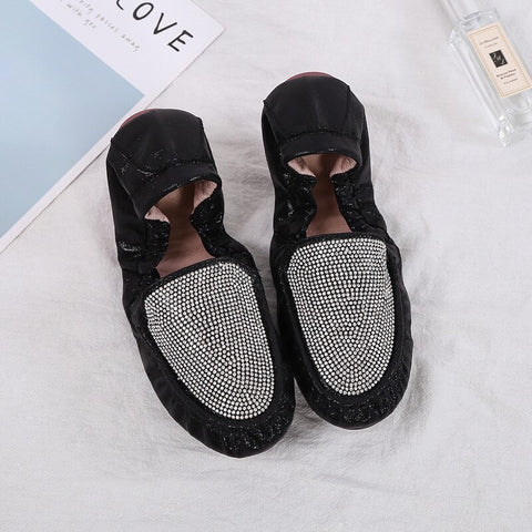 New Sequined crystal foldable ballet flat shoe SIZE: 38,40 CODE: READY1149