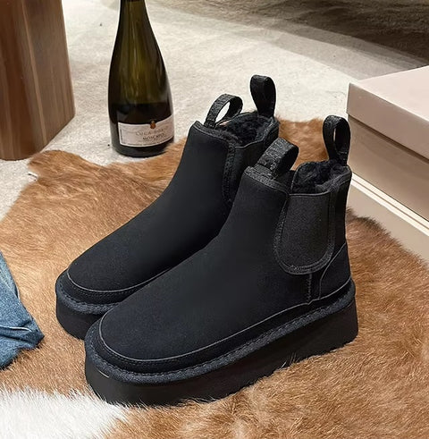 Suede Fur Plush Warm Slip-On Platform Ankle Boot SIZE: 36 CODE: READY1321