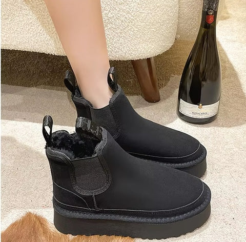 Suede Fur Plush Warm Slip-On Platform Ankle Boot SIZE: 36 CODE: READY1321