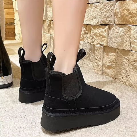 Suede Fur Plush Warm Slip-On Platform Ankle Boot SIZE: 36 CODE: READY1321