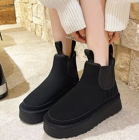 Suede Fur Plush Warm Slip-On Platform Ankle Boot SIZE: 36 CODE: READY1321