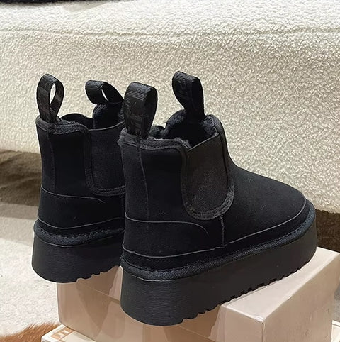 Suede Fur Plush Warm Slip-On Platform Ankle Boot SIZE: 36 CODE: READY1321