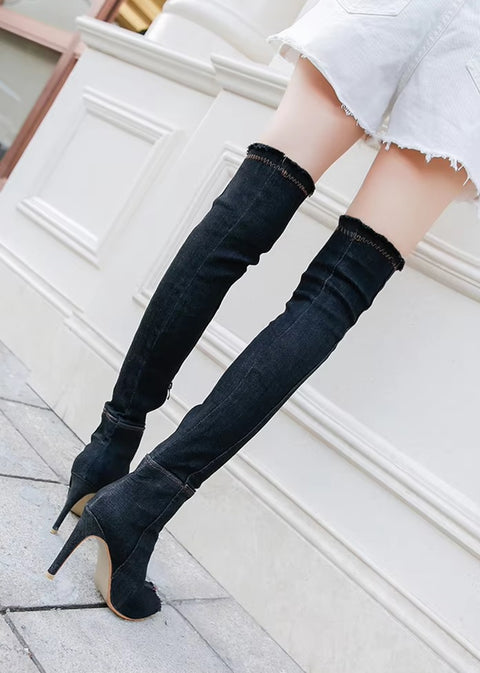 Open sock high heel zipper side heel boot SIZE: 36,39,41 CODE: READY1373