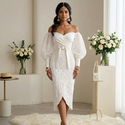 New Long Banquet Off Shoulder Strapless Dress CODE: READY1389