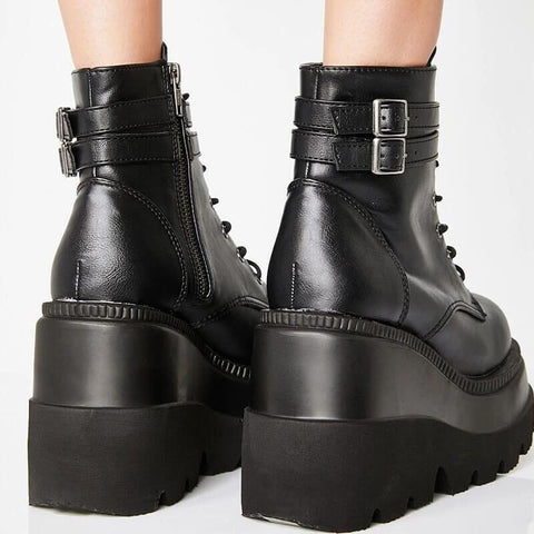 New Fashion High Platform Wedges Ankle Boots SIZE: 37 CODE: READY1392