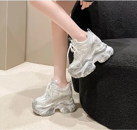 New Vulcanized Lace Up High Platform Shoes SIZE: 38 CODE: READY1408