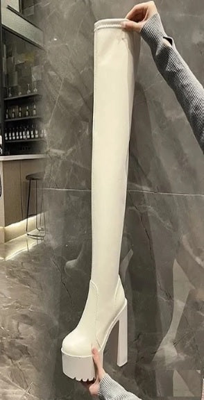 Elegant Thick High Heel Long Thigh High Boot SIZE: 34,36 CODE: READY1560