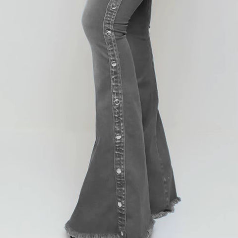 New Skinny Bell Bottom Butt Lift Washed Over sizes Pant CODE: READY1599