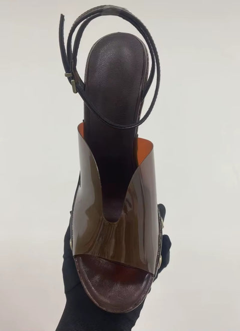 New Metal Button Platform Sandals SIZE: 37 CODE: READY1601