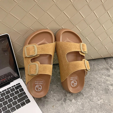 Open Toe Beach Chunky Comfortable Slippers SIZE:35,37 CODE: READY1606