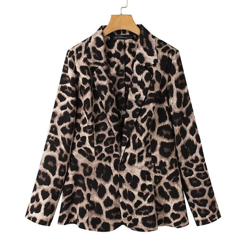 New Leopard Lapel Blazer One Button Coat CODE: READY1615