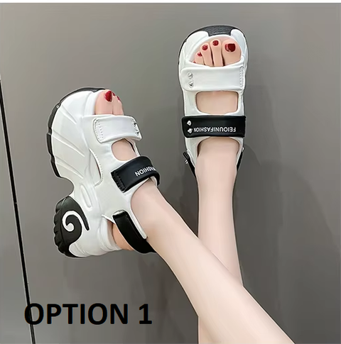 New Gladiator Leisure Chunky Peep Toe High Heels Sandals SIZE: 37 READY1618