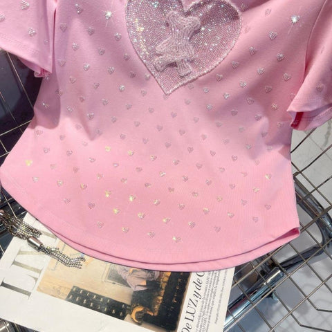 Nw Ballet Bear Design Heavy Embellied Top CODE: READY1633