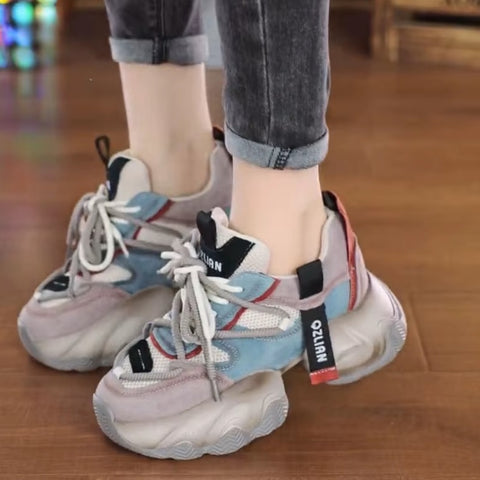 Fashion Mesh High Soles Comfortable Shoes SIZE: 36 CODE: READY1645