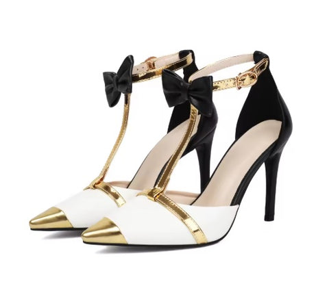 New Sexy Butterfly Knot Pointed Toe Ankle Strap Super High Heels Sandals SIZE: 38 CODE: READY1672