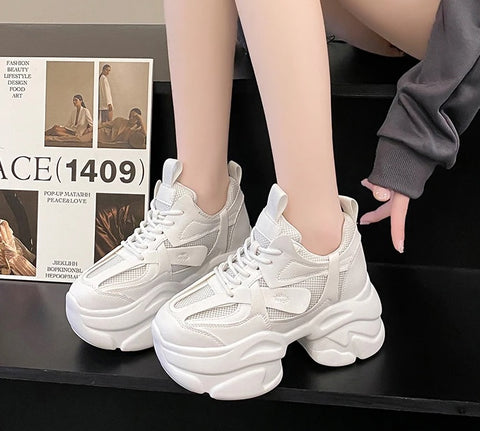 New Lace Up Thick Bottom Chunky Breathable Sports Shoe SIZE : 39 CODE: READY1688