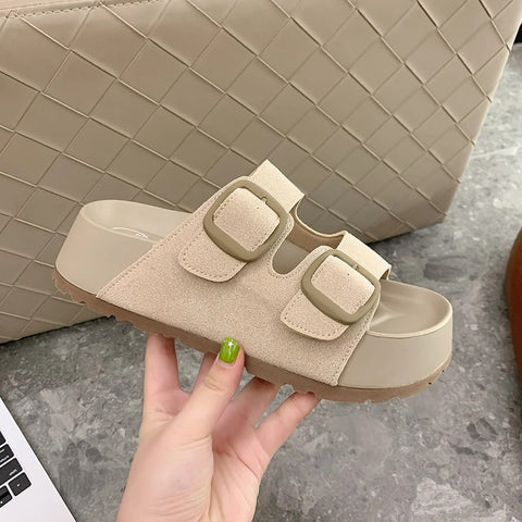 Fashion Open Toe Beach Chunky Comfortable Slippers SIZE: 36 CODE: READY1692