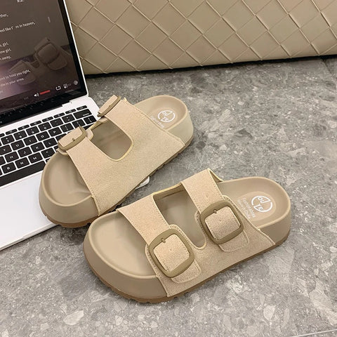 Fashion Open Toe Beach Chunky Comfortable Slippers SIZE: 36 CODE: READY1692