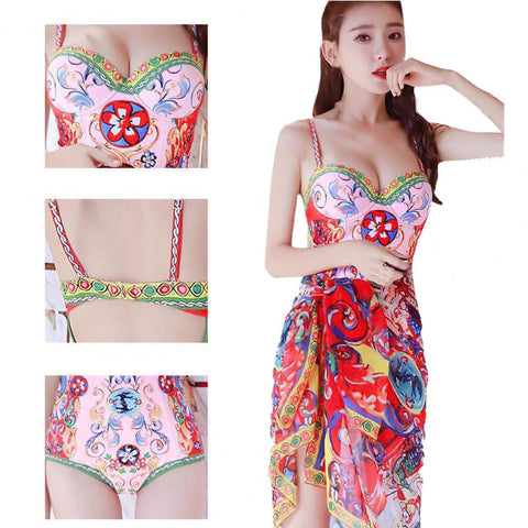 New Fashion Conservative High Waist Swimsuit CODE: READY1713